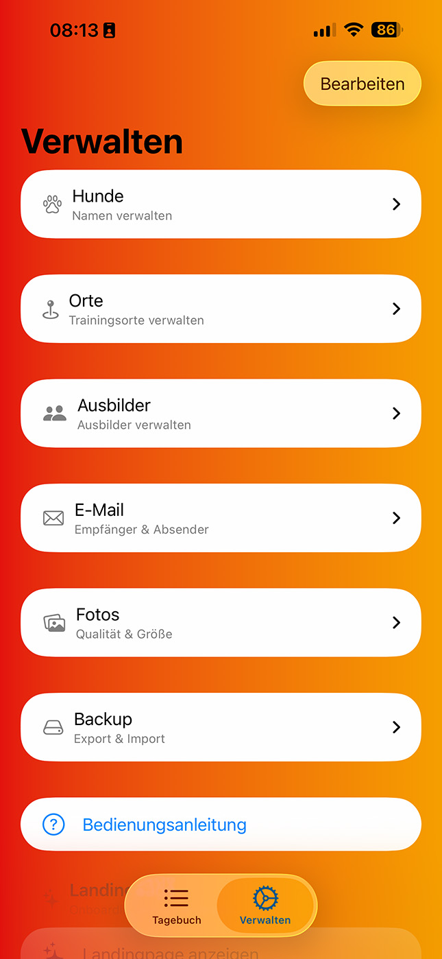 Trainingseintrag – Details